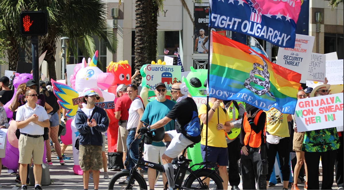 No Kings marches attract crowds even in conservative areas of Florida